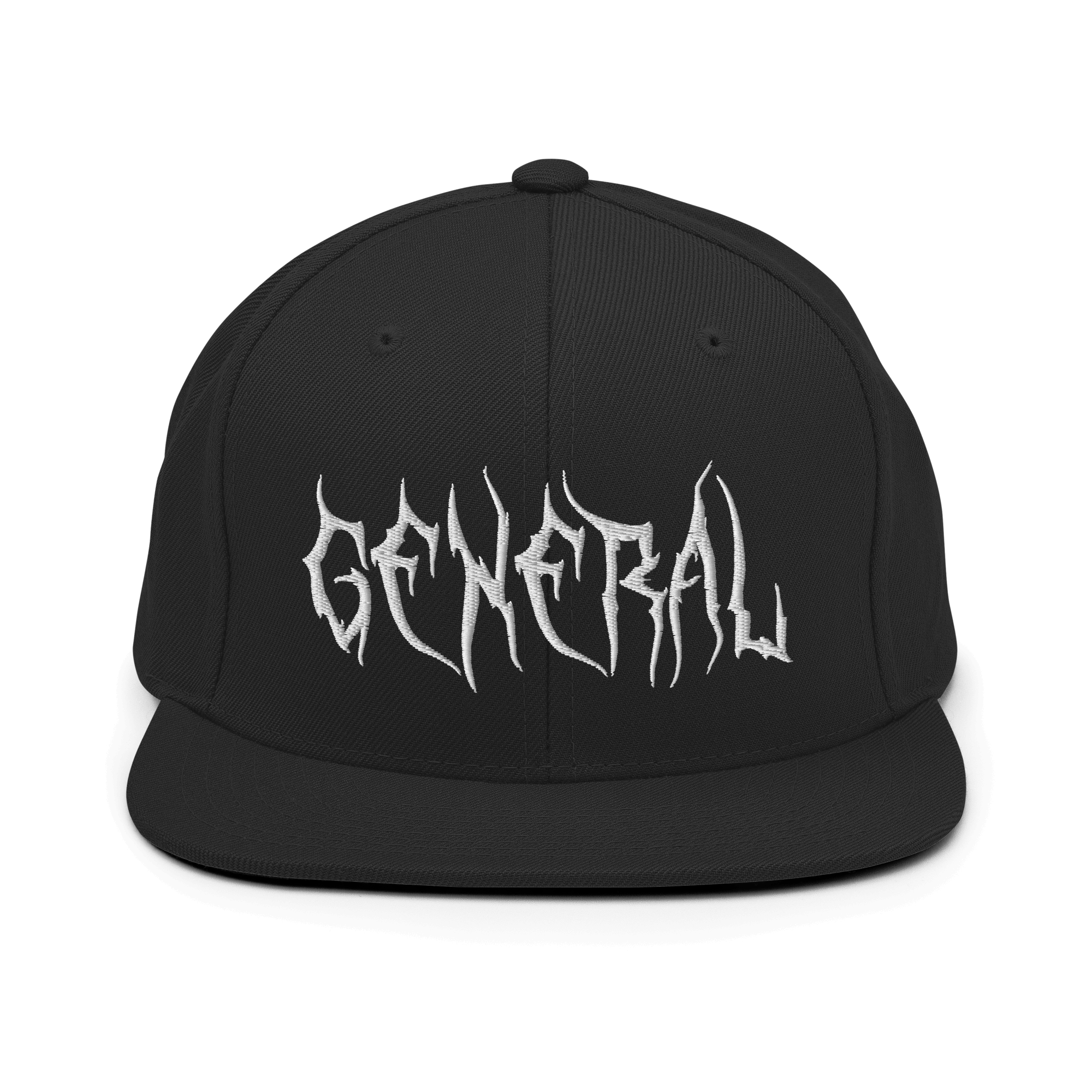 General Snapback CapCommand attention with the General Snapback Cap – a classic fit, flat brim, and full buckram structure for timeless appeal. The adjustable snap closure ensures comfort in a one-size-fits-most design. Crafted exclusively for you upon or