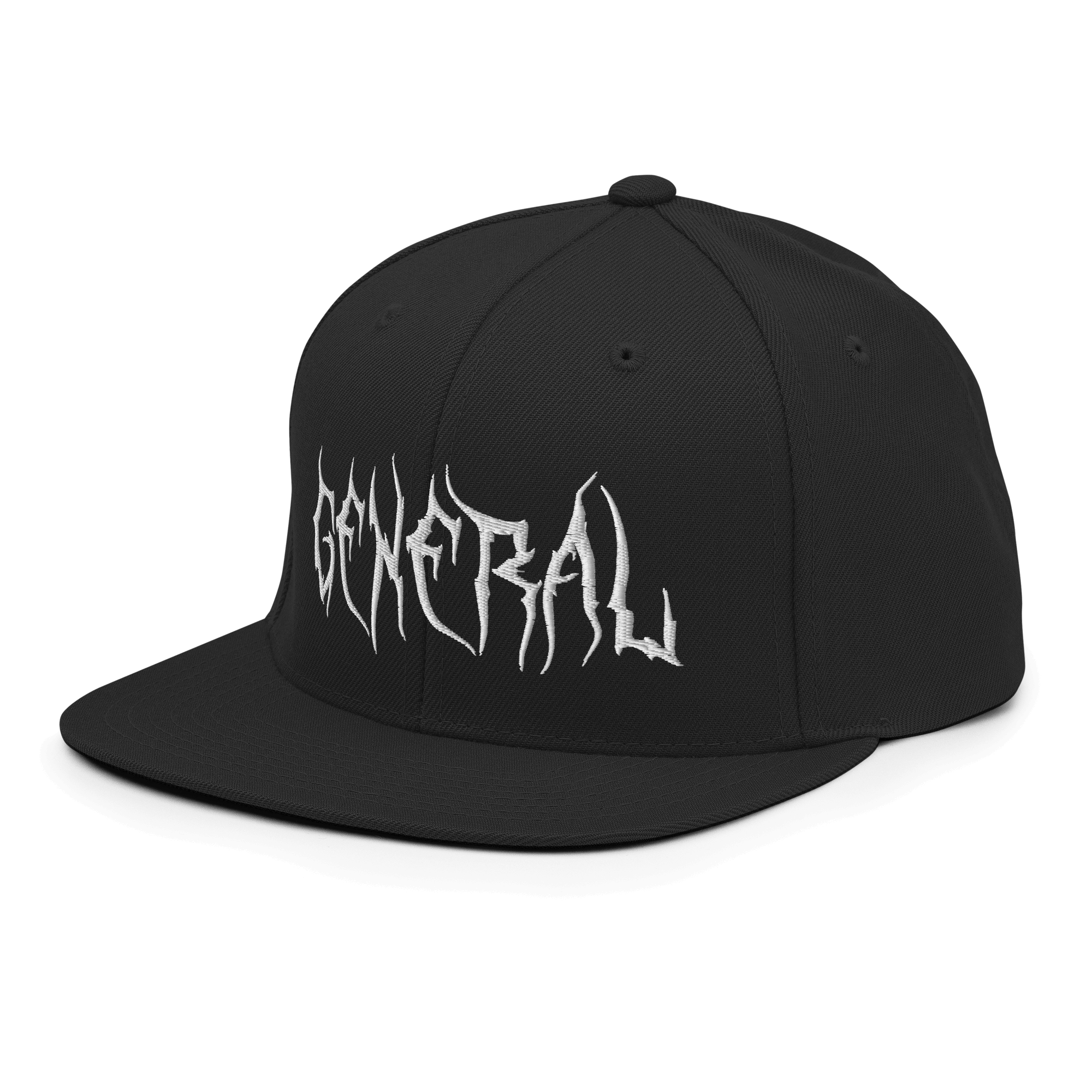 General Snapback CapCommand attention with the General Snapback Cap – a classic fit, flat brim, and full buckram structure for timeless appeal. The adjustable snap closure ensures comfort in a one-size-fits-most design. Crafted exclusively for you upon or