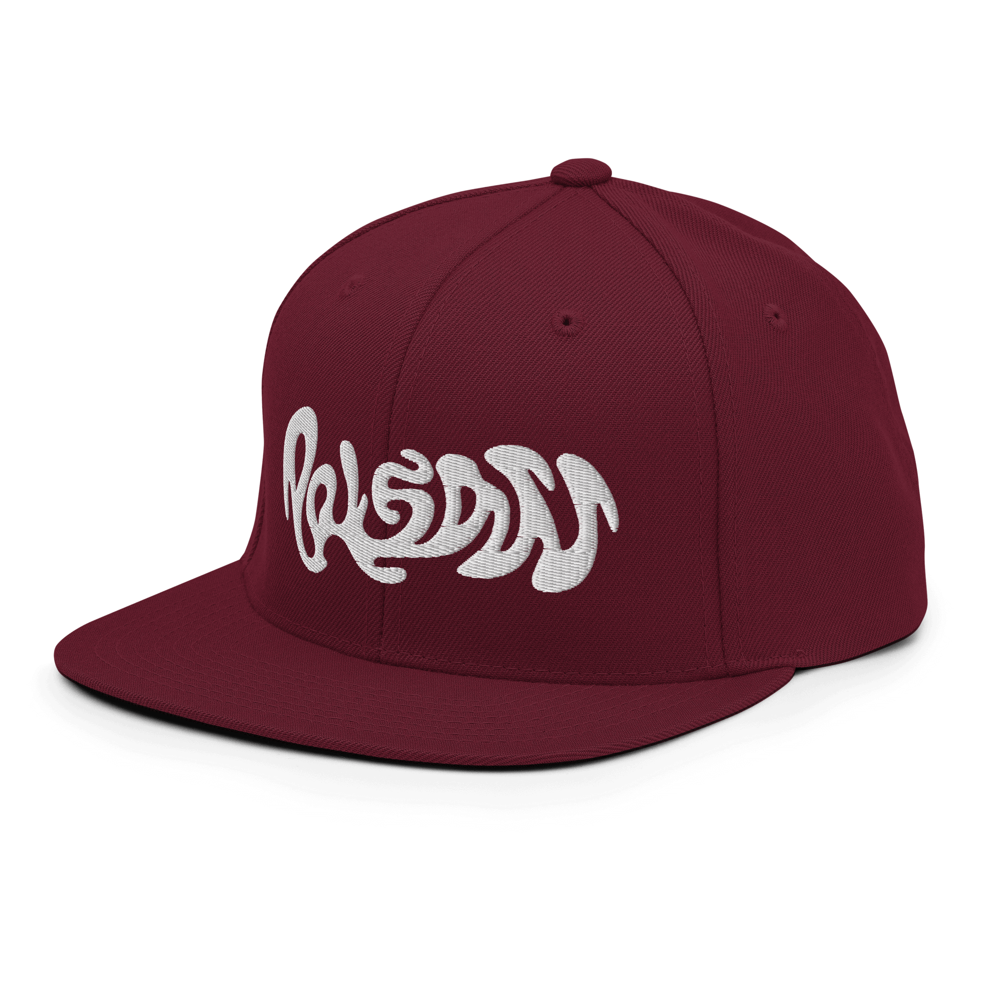 Poison Snapback CapUnleash your style with the Poison Snapback Cap – a classic fit, flat brim, and full buckram structure for timeless cool. The adjustable snap closure ensures comfort in a one-size-fits-most design. Crafted exclusively for you upon order