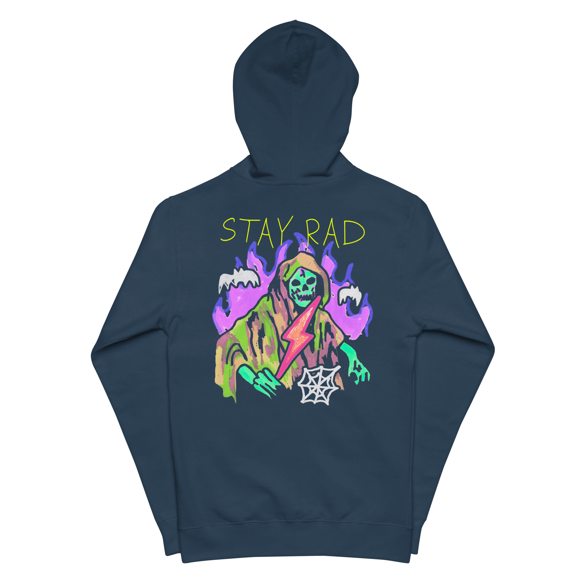 Stay Rad Embroidery Zip Up HoodieZip into cosmic coziness with our Stay Rad Embroidery Zip-Up Hoodie! Unleash your inner fashion astronaut, pairing it with anything from jeans to skirts for stellar style. Bonus: it features horrifically cute kids illustra